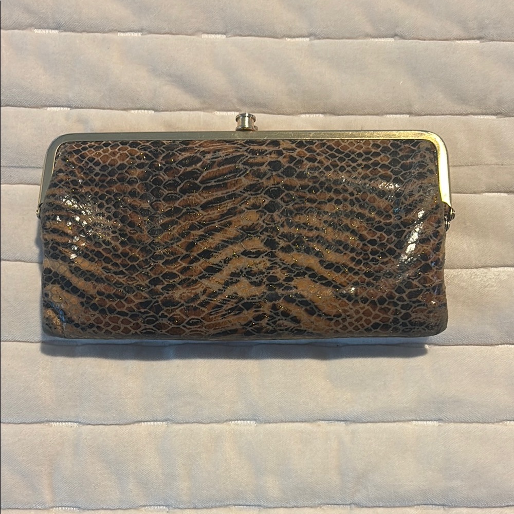 HOBO wallet Brown Animal Print Clutch
